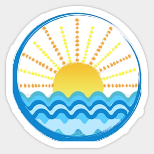 SUN,You are my sunshine,sunlight, sunshine, sunbeam,blue sea Sticker